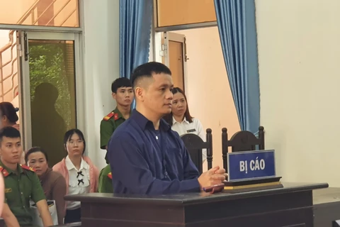 Bị cáo Lê Thanh Trung tại tòa. (Nguồn: Công an nhân dân)