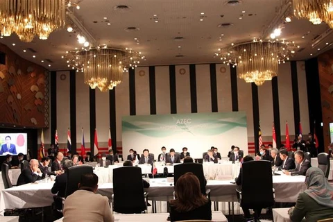 Toàn cảnh Hội nghị Bộ trưởng "Cộng đồng phát thải ròng bằng 0 châu Á" ở thủ đô Tokyo (Nhật Bản). (Ảnh: Đào Thanh Tùng/TTXVN)