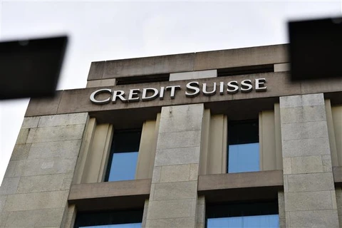 Chi nhánh ngân hàng Credit Suisse tại Geneva (Thụy Sĩ). (Ảnh: THX/TTXVN)