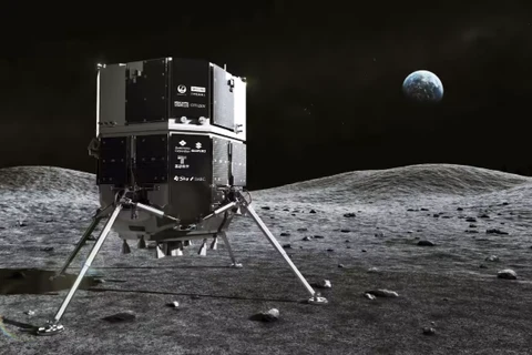Tàu đổ bộ Mặt Trăng của Ispace có thể hạ cánh xuống Mặt Trăng vào ngày 26/4. (Nguồn: Ispace/Kyodo/Ảnh chụp màn hình)