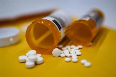 Một loại thuốc giảm đau nhóm opioid tại Washington, D.C. (Mỹ). (Ảnh: AFP/TTXVN)