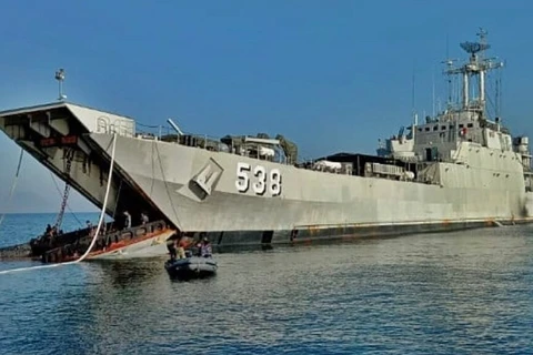 Tàu chiến KRI Teluk Hading-538 của Hải quân Indonesia. (Nguồn: Baird Maritime)