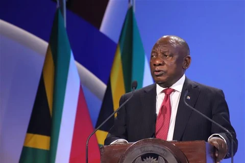 Tổng thống Nam Phi Cyril Ramaphosa. (Ảnh: Nguyễn Hoàng Minh/TTXVN)