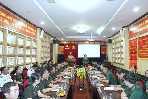 Quang cảnh Tọa đàm giữa thanh niên quân đội hai nước Việt Nam-Lào, chiều 18/7. (Nguồn: Tiền phong)
