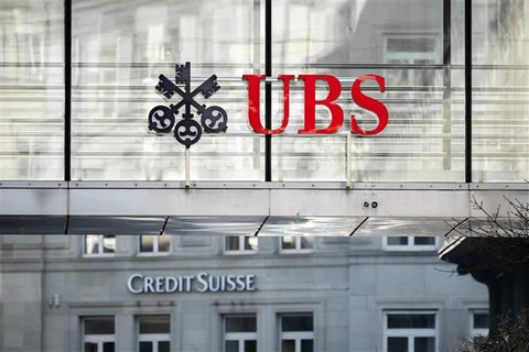 Ngân hàng UBS ở Zurich (Thụy Sĩ). (Ảnh: AFP/TTXVN)