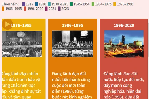 [Infographics] Đảng lãnh đạo Cách mạng Việt Nam giành nhiều thắng lợi