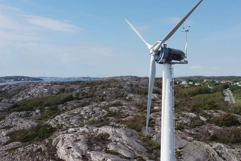 Turbine điện gió bằng gỗ cao nhất thế giới do Công ty Modvion của Thụy Điển lắp đặt. (Nguồn: Interesting Engineering)