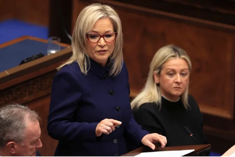 Bà Michelle O'Neill được bầu làm Thủ hiến của Bắc Ireland. (Nguồn: CNN)