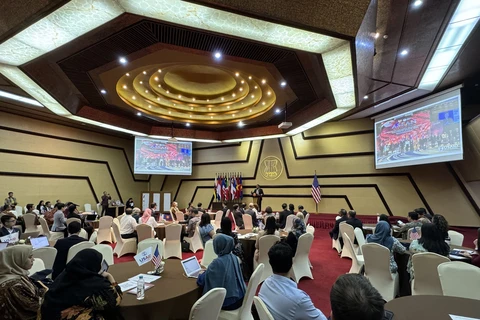 Quang cảnh Hội nghị tại Trụ sở của Ban Thư ký ASEAN. (Ảnh: TTXVN phát)