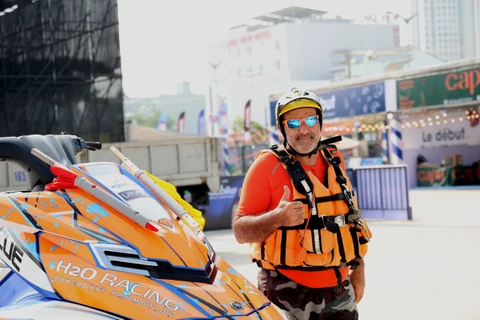 Giải đua Aquabike đang tạo ra sức nóng tại thành phố Quy Nhơn. (Ảnh: Ngọc Duy/Vietnam+)