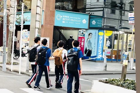 Người dân trên đường phố Tokyo (Nhật Bản). (Ảnh: Xuân Giao/TTXVN)