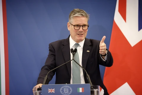 Thủ tướng Anh Keir Starmer phát biểu họp báo ngày 16/9/2024. (Ảnh: THX/TTXVN)