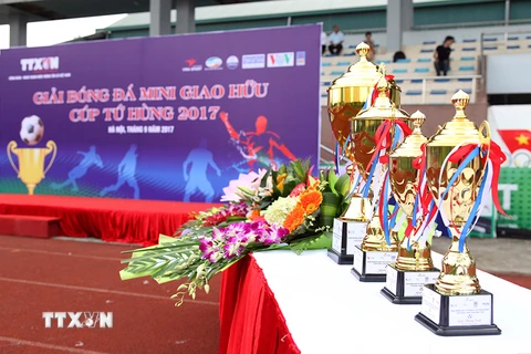 Giải bóng đã mini giao hữu cúp Tứ Hùng Thông tấn xã Việt Nam 2017. (Ảnh: Doãn Đức/Vietnam+)