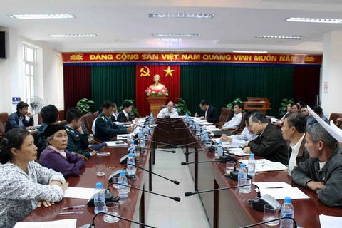 Quận Hải An tổ chức đối thoại với các hộ dân. (Arnh: Hoàng Ngọc/Vietnam+)