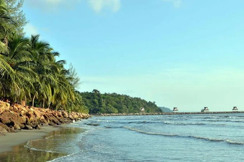 Bãi biển Sihanoukvill của Campuchia. (Ảnh: Xuân Khu/Vietnam+)