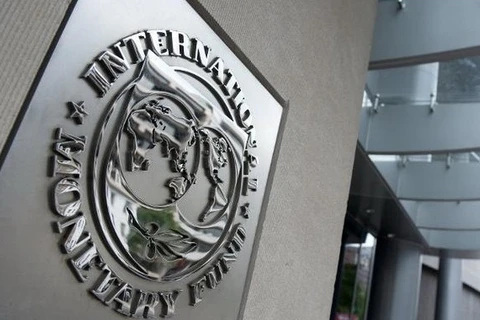 Logo IMF tại trụ sở ở Washington, Mỹ. (Nguồn: AFP)