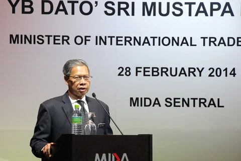 Bộ trưởng Thương mại Quốc tế và Công nghiệp Malaysia Mustapa Mohamed. (Ảnh: Chí Giáp/Vietnam+)