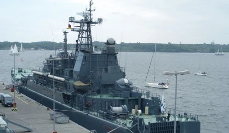 Một tàu khu trục cập cảng ở Kaliningrad. (Nguồn: RIA Novosti)