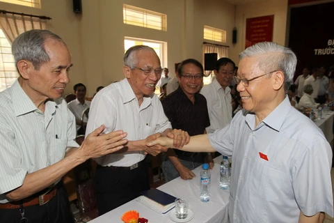 Tổng Bí thư Nguyễn Phú Trọng tiếp xúc cử tri ở Hà Nội