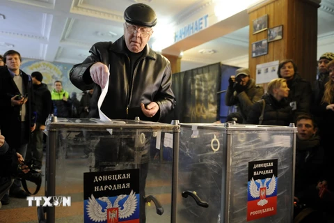 Ukraine kêu gọi Nga không công nhận bầu cử của phe nổi dậy