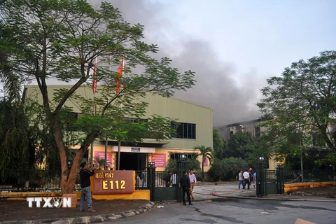 Hà Nội: Cơ bản dập tắt đám cháy ở Khu công nghiệp An Ninh