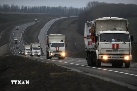 Đoàn xe viện trợ nhân đạo thứ 7 của Nga đến miền Đông Ukraine