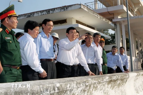 Chủ tịch nước kiểm tra tình hình hạn hán tại Ninh Thuận 