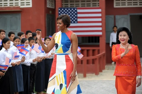Đệ nhất Phu nhân Mỹ kết thúc chuyến thăm Campuchia