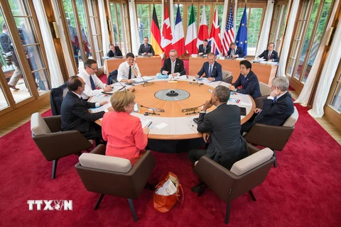Các đại diện cấp cao G7 tại cuộc gặp. (Nguồn: AFP/TTXVN)