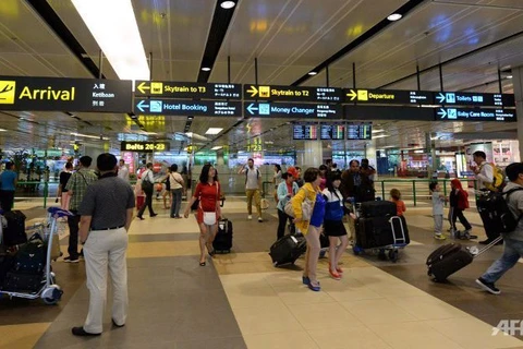 Bên trong sân bay quốc tế Changi, Singapore. (Nguồn: AFP)