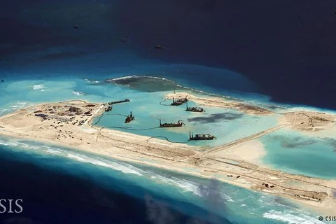 Trung Quốc ngang ngược xây đảo nhân tạo trái phép ở Biển Đông. (Nguồn: CSIS)