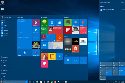 Giao diện màn hình chủ Windows 10. (Nguồn: slashgear.com)