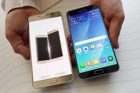 Mẫu điện thoại Samsung Galaxy Note5. (Nguồn: AFP)