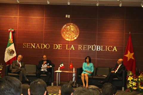 Toàn cảnh buổi tọa đàm về quan hệ Việt Nam-Mexico tổ chức tại Thượng viện Mexico. (Ảnh: Việt Hòa/Vietnam+)