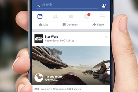 Mạng xã hội Facebook thêm hỗ trợ chế độ xem video quay 360 độ