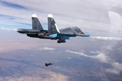 Máy bay chiến đấu của Nga trên không phận Syria. (Nguồn: Bộ Quốc phòng Nga/http://sputniknews.com)