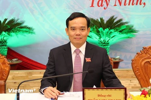 Ông Trần Lưu Quang, Ủy viên dự khuyết Trung ương Đảng, Bí thư Tỉnh ủy Tây Ninh. (Ảnh: Lê Đức Hoảnh/Vietnam+)