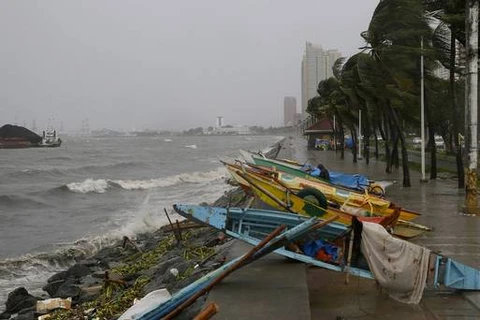 Bão Koppu đổ vào bờ biển miền Trung Philippines. (Nguồn: AP)