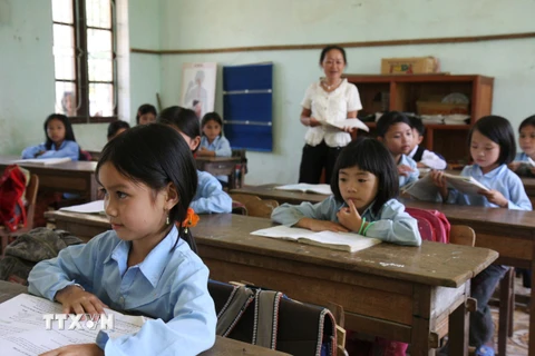 Lớp học của một trường dân tộc nội trú ở Hà Tĩnh. Ảnh minh họa. (Ảnh: Phương Hoa/TTXVN)