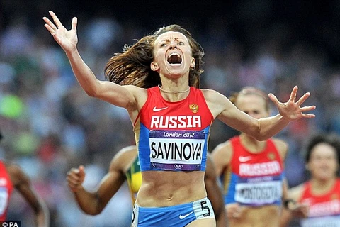 Vận động viên điền kinh Nga, nhà vô địch Olympic 800 mét nữ Mariya Savinova. (Nguồn: PA)