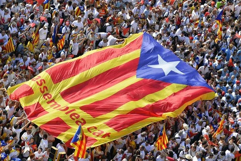Một cuộc tuần hành đòi độc lập ở Catalonia. (Nguồn: AFP)
