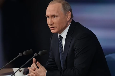 Tổng thống Nga Vladimir Putin trả lời phỏng vấn. (Nguồn: Sputnik)