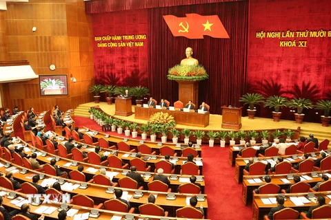 Quang cảnh Hội nghị lần thứ 13 Ban Chấp hành Trung ương Đảng khóa XI. (Ảnh: Trí Dũng/TTXVN)