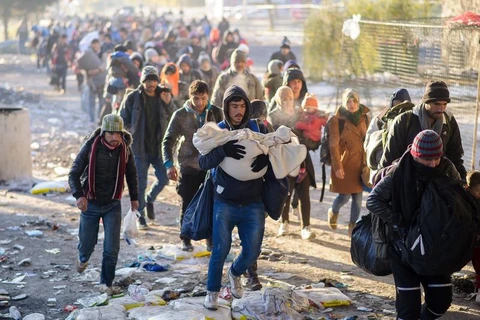 Người tị nạn ở châu Âu. (Nguồn: AFP)