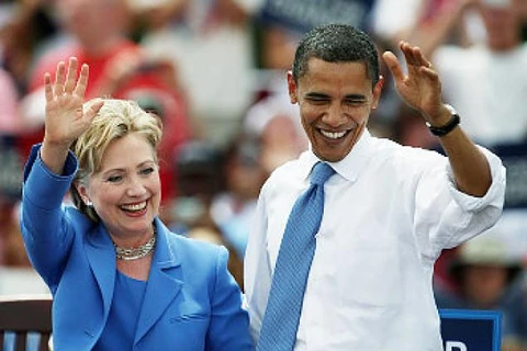 Cựu Ngoại trưởng Hillary Clinton và Tổng thống Mỹ Obama. (Nguồn: ​Getty)