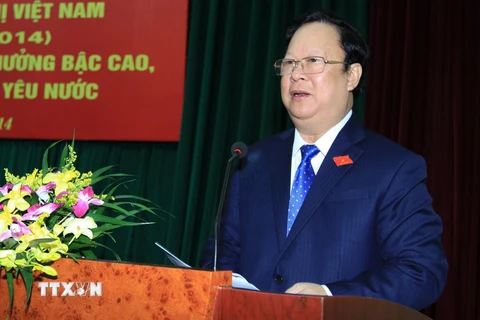 Chủ tịch Liên hiệp các tổ chức hữu nghị Việt Nam Vũ Xuân Hồng. (Ảnh: An Đăng/TTXVN)