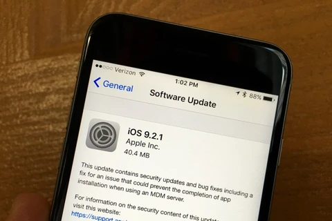 Apple ra bản cập nhật iOS 9.2.1 vá nhiều lỗi bảo mật trên iPhone