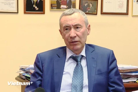 Thượng nghị sỹ Andrey Klimov, Phó Chủ tịch Ủy ban Đối Ngoại Hội đồng Liên bang (Thượng Viện) Nga. (Ảnh: Duy Trinh/Vietnam+)