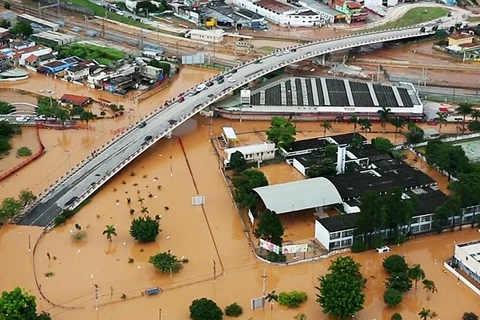 Lũ lụt ở bang Sao Paulo, Brazil. (Nguồn: APTN)