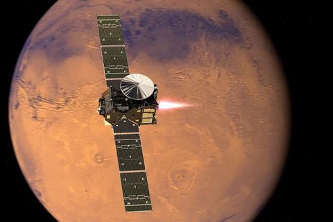 Hình ảnh mô phỏng hoạt động của Trạm liên hành tinh Nga-châu Âu ExoMars trên Sao Hỏa. (Nguồn: The Verge)